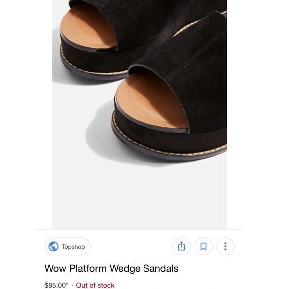 TOPSHOP WOW PLATFORM WEDGE SANDALS - Picture 5 of 5